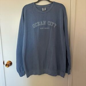 Ocean City New Jersey Blue Comfort Colors Sweatshirt
